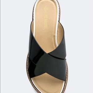 Zooshoo Black Criss Cross Sandals